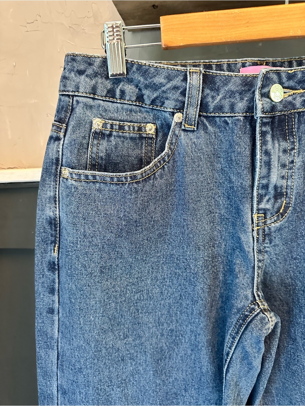 Edikted Women's Washed Denim Wide Leg Blue Jeans size S - Picture 3 of 11